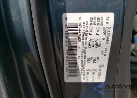 2007 Chrysler Town & Country Lx from USA, damaged, VIN 1A4GP44R07B190188